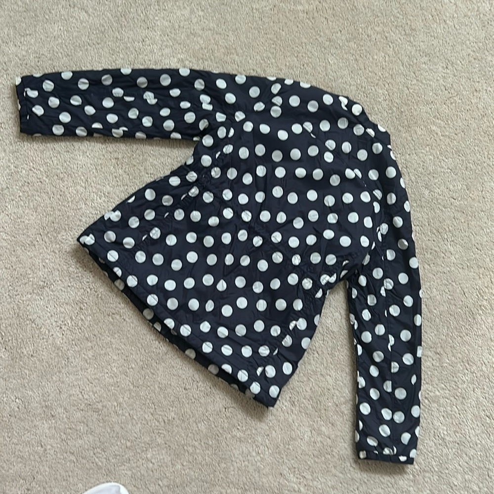 Crewcuts | navy white polka dots fleece jacket coat | 8 - Picture 2 of 7